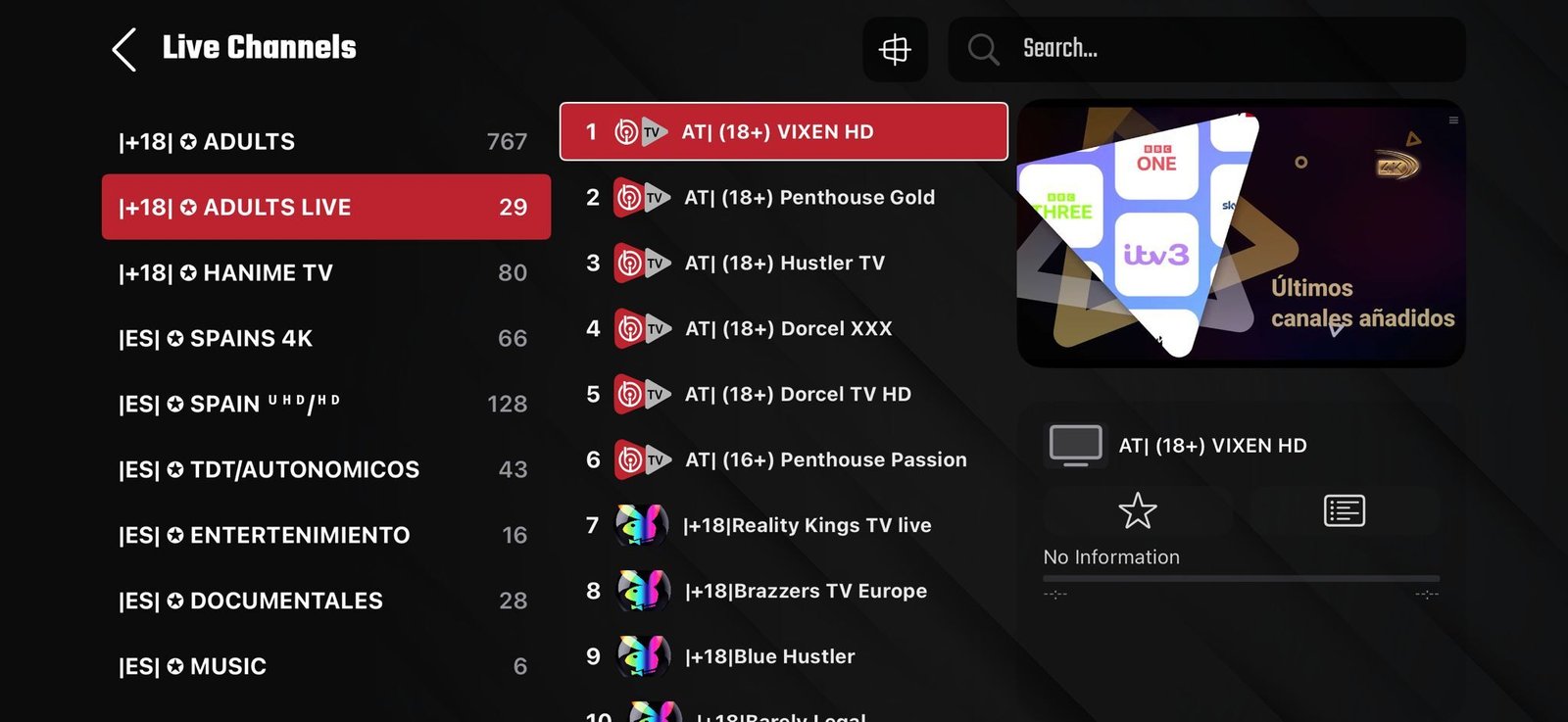 Catálogo IPTV Adultos 1